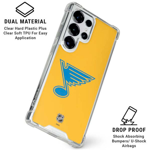 NHL St. Louis Blues Solid Background Galaxy S25 Ultra Clear Case